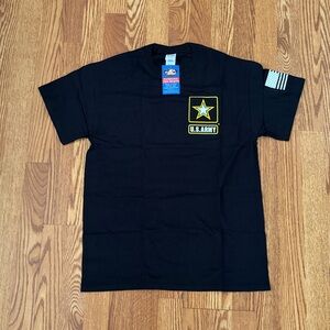 Gildan Black U.S. Army Short Sleeve Tee with Yellow Star Logo